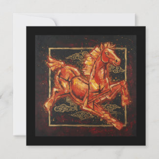 Tarjeta Festiva Fire Horse