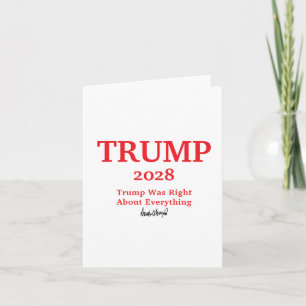 Tarjeta Festiva Firma Trump 2028 nombre personalizado 