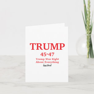 Tarjeta Festiva Firma Trump 45-47 nombre personalizado