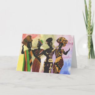 Tarjeta Festiva Firmantes africanos