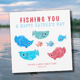 Tarjeta Festiva Fishing Happy Father's Day