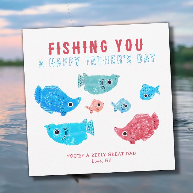 Tarjeta Festiva Fishing Happy Father's Day (Subido por el creador)