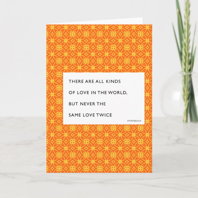 Tarjeta Festiva Fitzgerald Todo Tipo de Amor Valentine (Anverso)