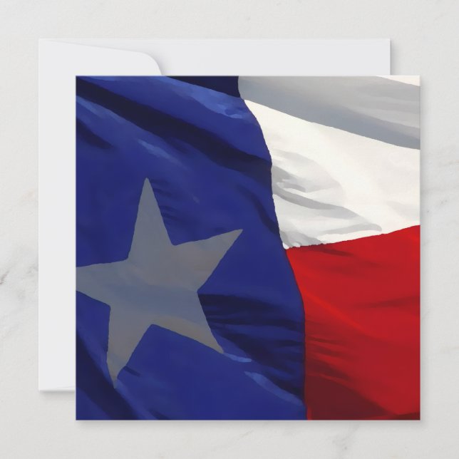 Tarjeta Festiva Flag of Texas Pop Art (Anverso)