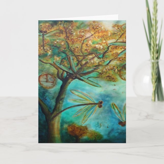 Tarjeta Festiva Flagelación de la libélula (Anverso)