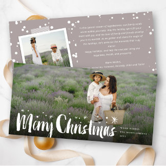Tarjeta Festiva Flagrante guión de arándano navideño sparkling Sta