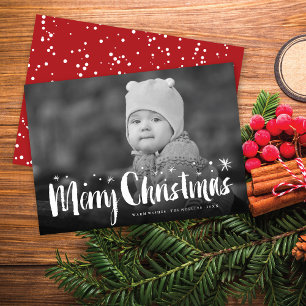 Tarjeta Festiva Flagrante guión de arándano navideño sparkling Sta