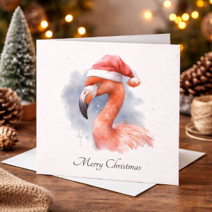 Tarjeta Festiva Flamenco de Papá Noel, personalizado