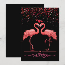 Tarjeta Festiva Flamenco Rosa Amor - San Valentín