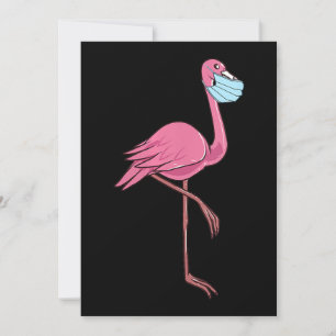 Tarjeta Festiva Flamencos   Mujeres Flamingo En Una Mascara De Car