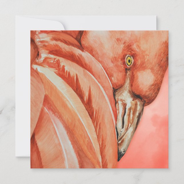 Tarjeta Festiva Flamingo (Anverso)