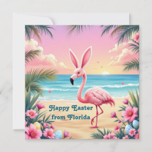Tarjeta Festiva Flamingo Ojos de Conejo Holi