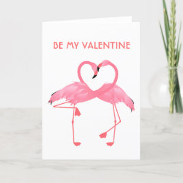 Tarjeta Festiva Flamingo Rosa Sea My Valentine
