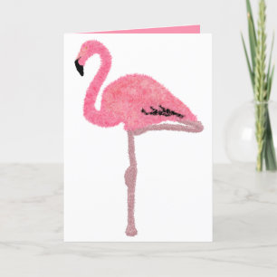 Tarjeta Festiva Flamingo rosado