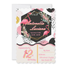 Flamingo's Birthday Invitation
