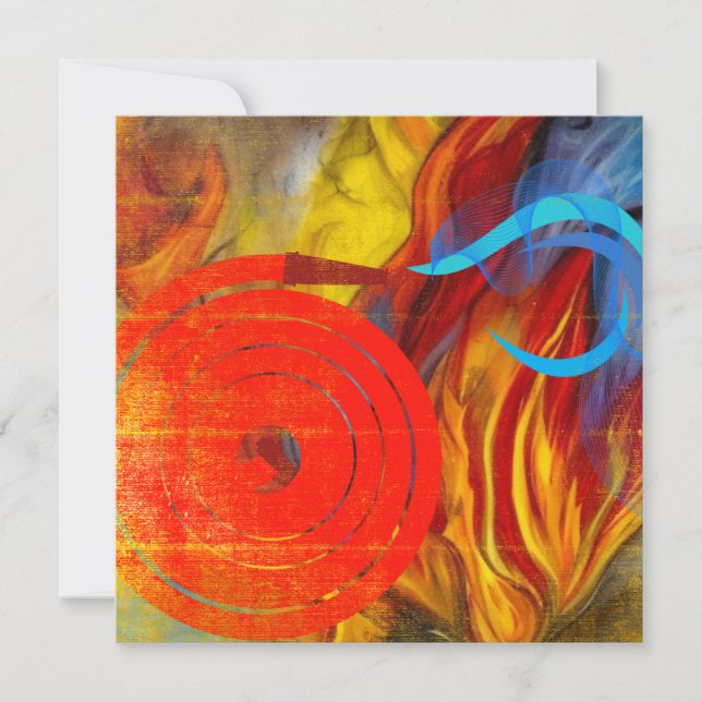 Tarjeta Festiva Flare de bombero (Anverso)