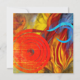 Tarjeta Festiva Flare de bombero