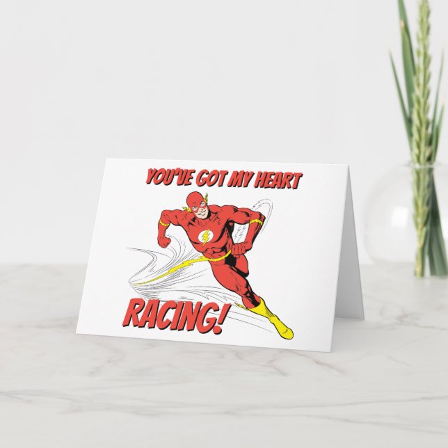 Tarjeta Festiva Flash - Tienes mi Carreras del corazón Valentine (Anverso)
