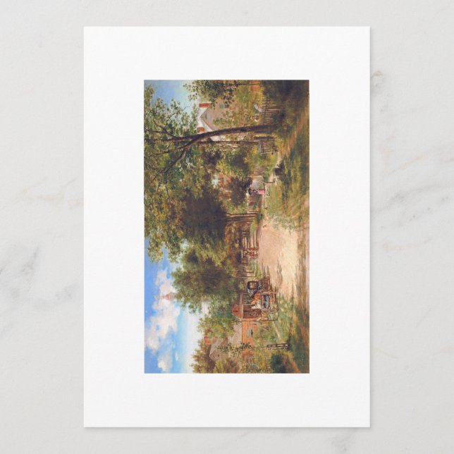 Tarjeta Festiva Flat Blank Holiday or Thank You Card (Anverso)