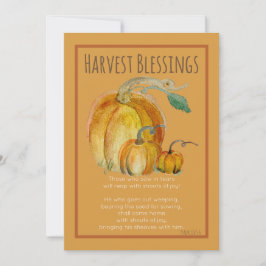 Tarjeta Festiva Flat Card (Downloadable): Pumpkin Harvest Blessing