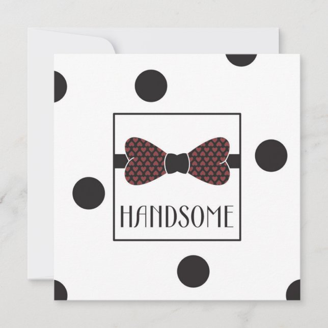 Tarjeta Festiva Flat card Handsome  (Anverso)