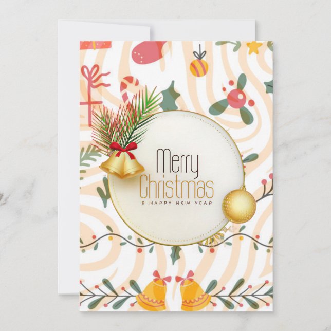 Tarjeta Festiva Flat Christmas Card (Anverso)
