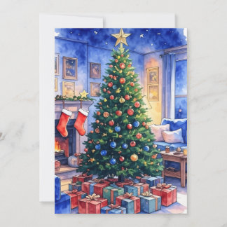 Tarjeta Festiva Flat Christmas Card