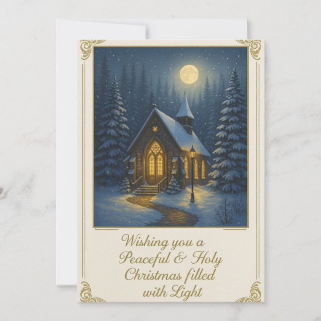 Tarjeta Festiva Flat Christmas Greeting Card (Anverso)