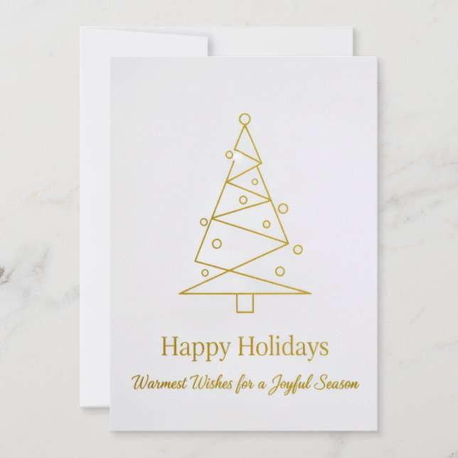 Tarjeta Festiva Flat Christmas Greeting Card (Anverso)