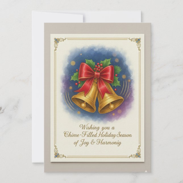 Tarjeta Festiva Flat Christmas Greeting Card (Anverso)