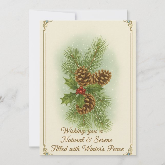 Tarjeta Festiva Flat Christmas Greeting Card (Anverso)