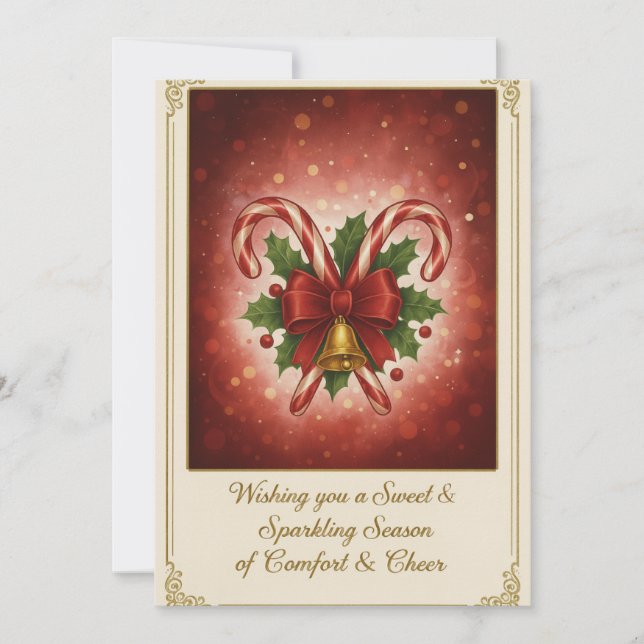 Tarjeta Festiva Flat Christmas Greeting Card (Anverso)