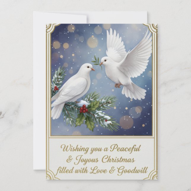 Tarjeta Festiva Flat Christmas Greeting Card (Anverso)