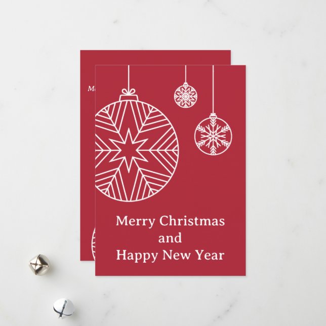 Tarjeta Festiva Flat Holiday Card (Anverso/Reverso In Situ)