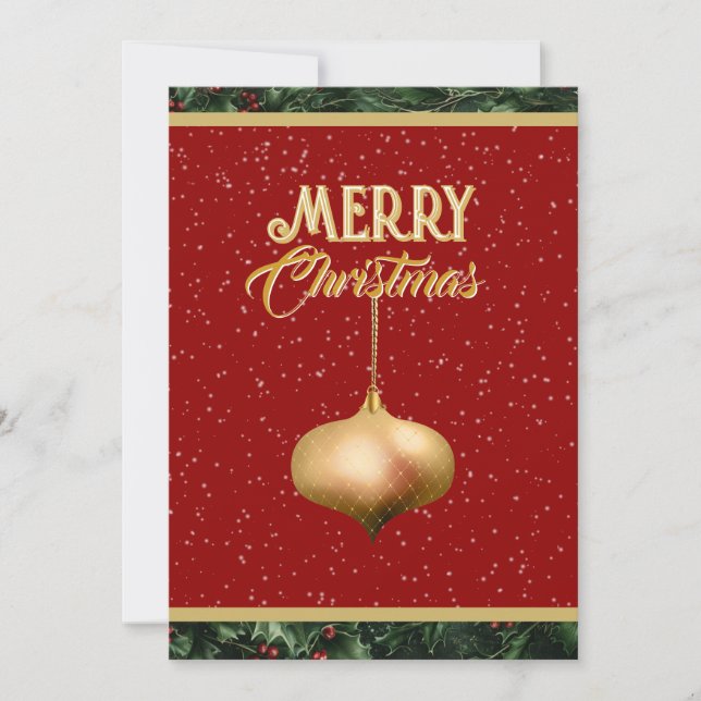 Tarjeta Festiva Flat Holiday Card (Anverso)