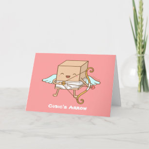 Tarjeta Festiva Flecha de Cupido Cúbica Día de San Valentín Humor
