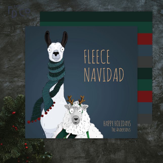 Tarjeta Festiva “Fleece Navidad” Divertido Chic Elegante Juego de  (Subido por el creador)