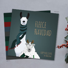 Tarjeta Festiva “Fleece Navidad” Divertido Chic Original Punny