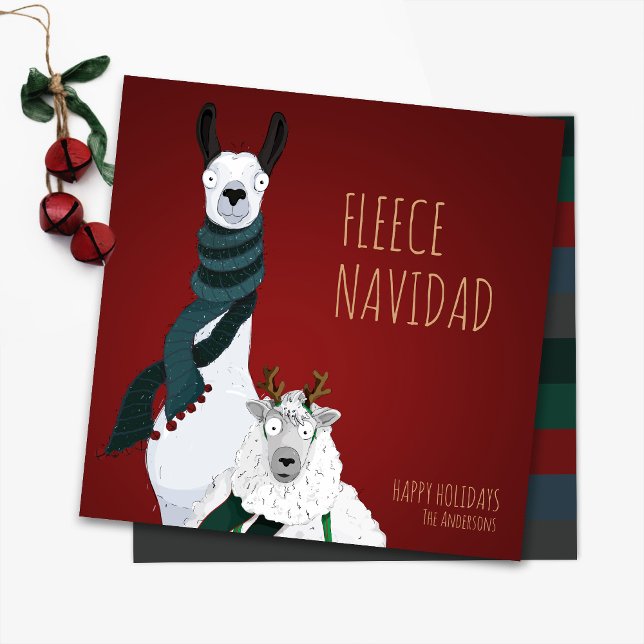 Tarjeta Festiva “Fleece Navidad” Festivo Divertido Elegante Ingeni (Subido por el creador)