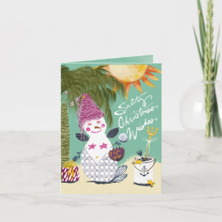 Tarjeta Festiva FlipNFlop Folded Holiday Card