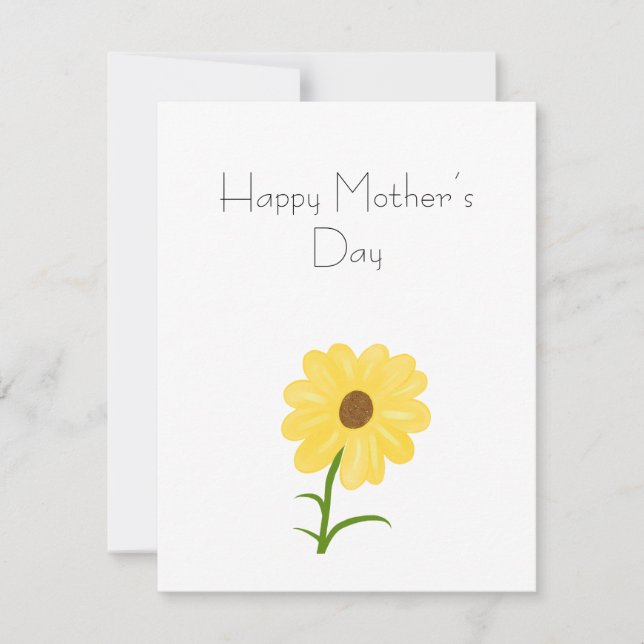 Tarjeta Festiva Flor amarilla (Anverso)