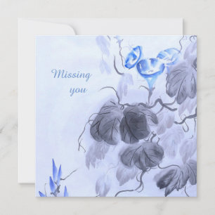 Tarjeta Festiva Flor azul