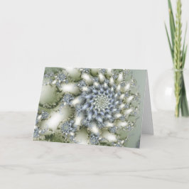 Tarjeta Festiva Flor de invierno con saludos de temporada
