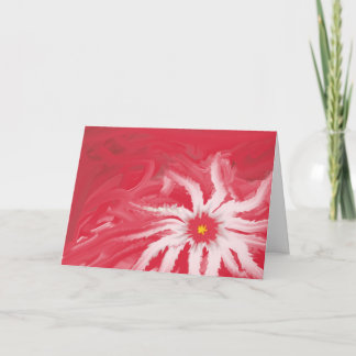 Tarjeta Festiva Flor de Navidades rojos