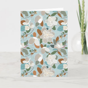 Tarjeta Festiva Flor de pájaro navideño