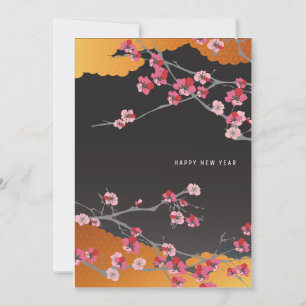 Tarjeta Festiva Flor japonesa
