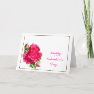 Tarjeta Festiva Flor rosa rosa rosa floral Feliz Día de San Valent