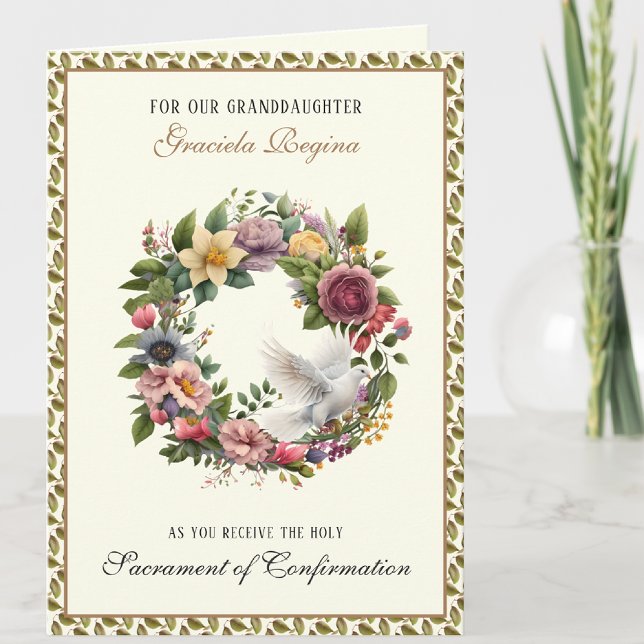 Tarjeta Festiva Flor sacramental Espíritu Santo de Confirmación (Subido por el creador)