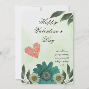Tarjeta Festiva Flor Verde - Un Amor Como Ninguno Otro