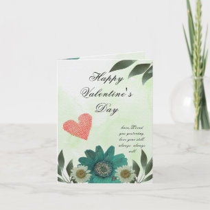 Tarjeta Festiva Flor Verde - Un Amor Como Ninguno Otro